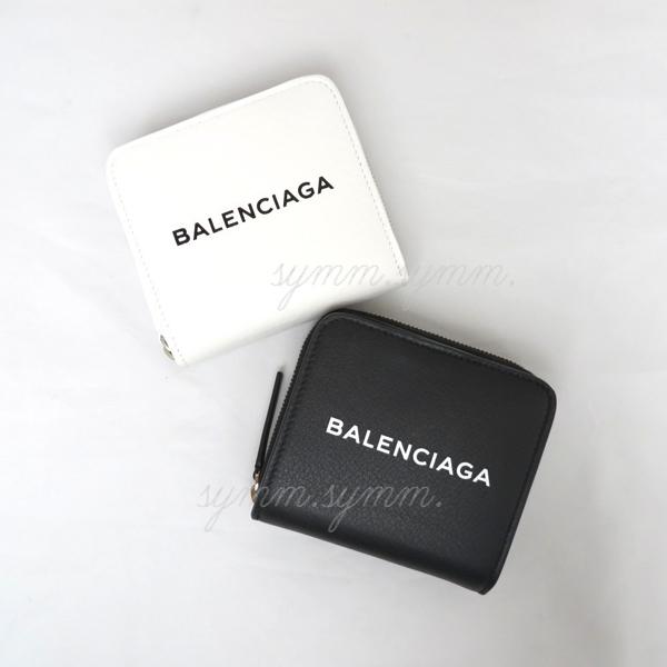 18/19AW新作 BALENCIAGAバレンシアガ スーパーコピー ロゴ ジップコンパクト財布 7011112